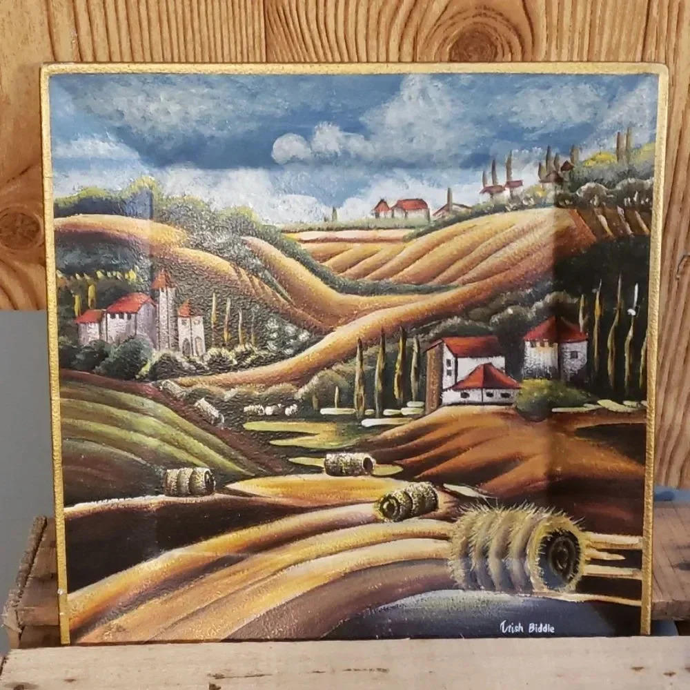 Tuscany plate by Trish Biddle